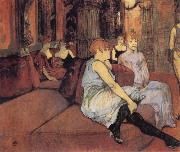 Henri de toulouse-lautrec Interior in the Rue des Moulins oil painting on canvas